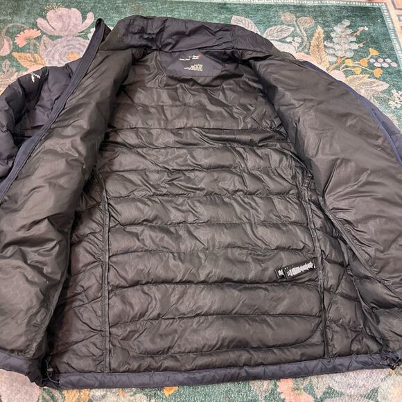 Ralph Lauren RLX Puffer Jacket Mens Medium Navy Blue Goose Down Puffer Full Zip - Picture 7 of 16
